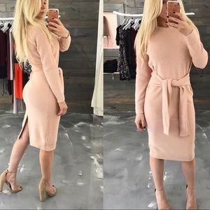 English Factory peach sweater dress